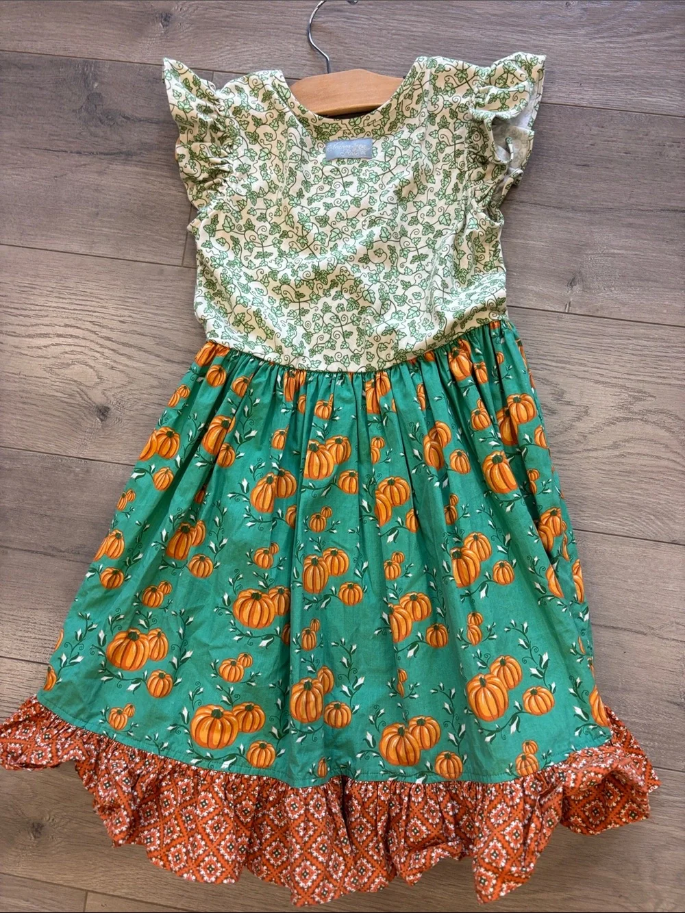 Eleanor Rose fall Pumpkin Dress 7-8